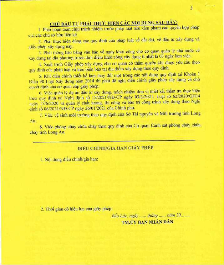 GIẤY PHÉP XÂY DỰNG LAHOME