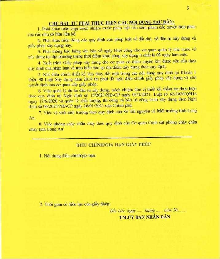 GIẤY PHÉP XÂY DỰNG LAHOME