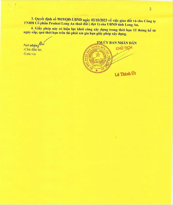 GIẤY PHÉP XÂY DỰNG LAHOME