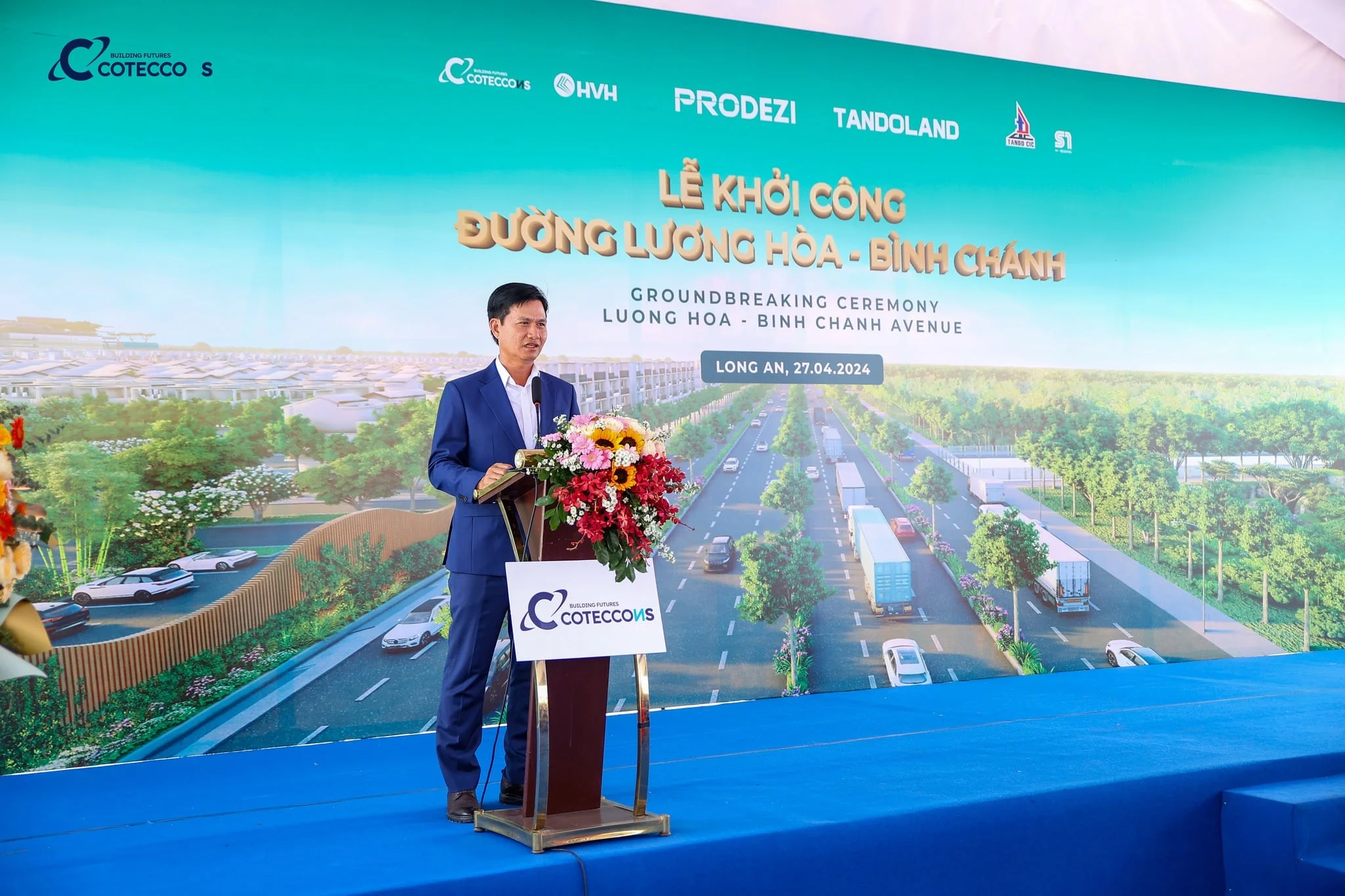 lễ khởi công đường lương hòa binhg chánh