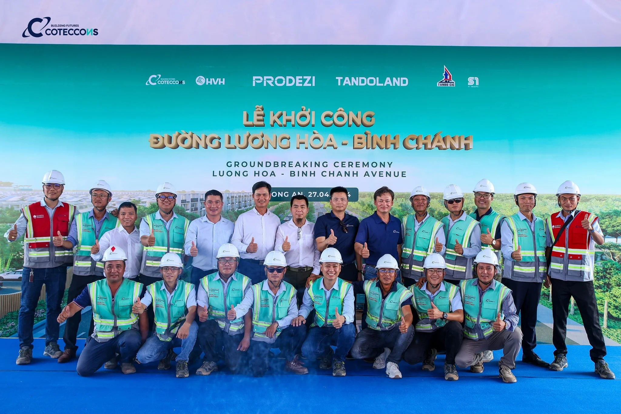 lễ khởi công đường lương hòa binhg chánh